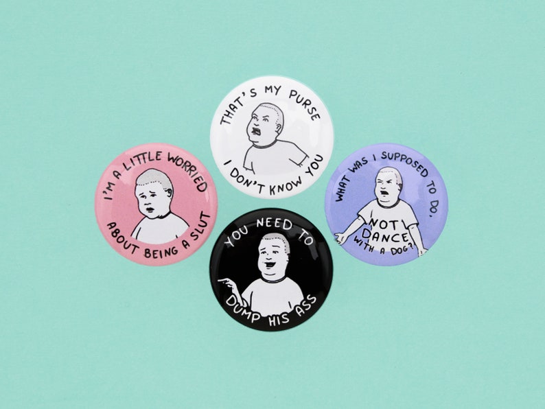 small 1 king of the hill button set image 1