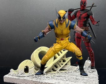 Fox logo diorama for Deadpool Wolverine  Hot Toys 1/6 figures