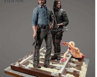 Walking Dead Railway diorama for Inart or Hot Toys 1/6 figures