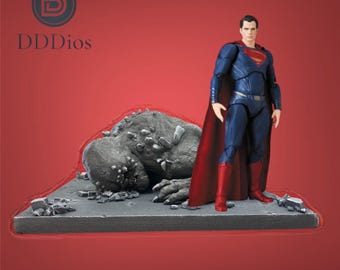 Doomsday Diorama für Mafex Superman 1/12 Figuren
