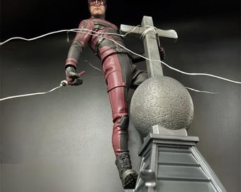 Large cross spire church diorama for Daredevil Spider-Man Hot Toys 1/6 figures