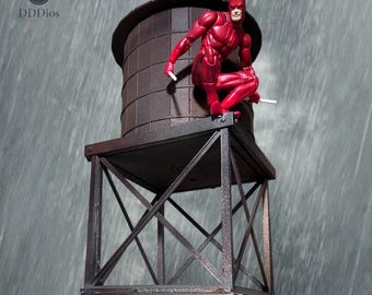 Wasserturm Diorama für Marvel Legends Mafex SH Figuarts 1/12 Figuren