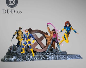 X-men diorama for Marvel Legends Mafex SH Figuarts 1/12 figures