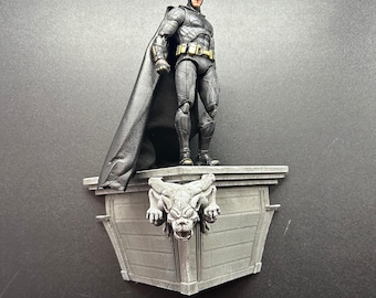 An der Wand befestigter Wasserspeier-Diorama für Daredevil Batman Marvel Legends, Mafex 1/12 Figuren