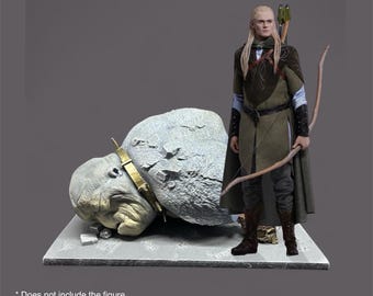 Höhlen Troll Diorama für Herr der Ringe Hot Toys Inart 1/6 Figuren (Regular Version)x