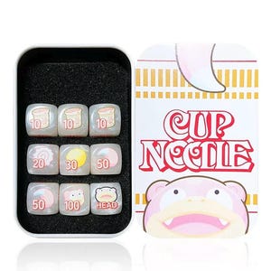 Set de accesorios Kawaii Slowpoke Cup Noodle PTCG: tapete de juego, caja de mazo, fundas, dados y marcador VSTAR / Regalo de Pokémon / Juego de cartas coleccionables de Pokémon
