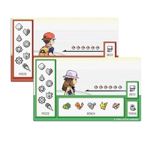 Tappetino da gioco Pokémon GCC｜Tappetino Pixel Art GCC｜Tappetino da gioco Pokémon Pixel Battle Interface｜Gen 1-4｜Tappetino da gioco del Gioco di Carte Collezionabili｜Tappetino per mouse Pokémon