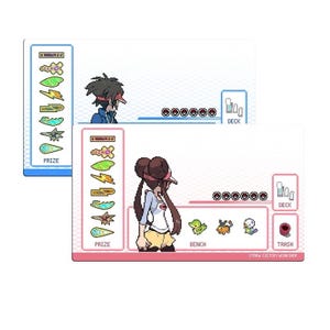 Tappetino da gioco Pokémon GCC｜Tappetino Pixel Art GCC｜Tappetino da gioco Pokémon Pixel Battle Interface｜Gen 5｜Tappetino da gioco del Gioco di Carte Collezionabili｜Tappetino per mouse Pokémon｜Nero e Bianco
