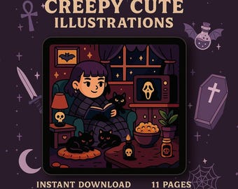 Libro para colorear gótico: Arte kawaii espeluznante para adolescentes y adultos (PDF)