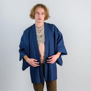 Midnight Indigo Haori (羽織 – haori) – Men’s Japanese Kimono Jacket