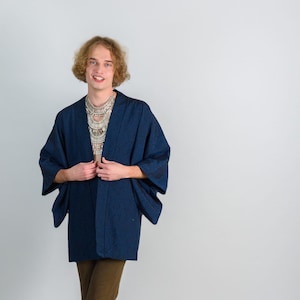 Midnight Ink Haori (羽織 – haori) – Japanese Men’s Short Kimono Jacket