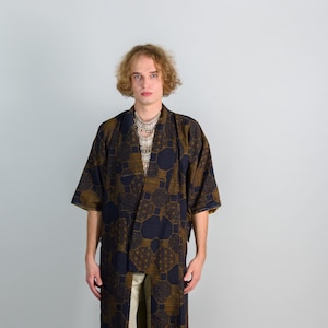 MYSTIC HEX RONIN|mens kimono|boho robe|handmade|festival fashion|japanese vintage|spiritual style|statement clothing