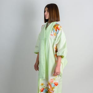CELESTIAL BLOOM DANCER|silk kimono|boho robe|handmade|festival wear|spiritual clothing|japanese fashion|vintage style|goddess vibes