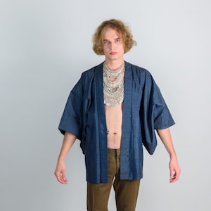 Midnight Ink Haori (羽織 – haori) – Japanese Men’s Kimono Jacket