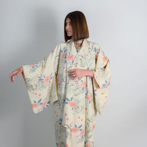MOON BLOOM HEALER|silk kimono|boho robe|handmade|ethereal wear|japanese clothing|spiritual fashion|festival outfit