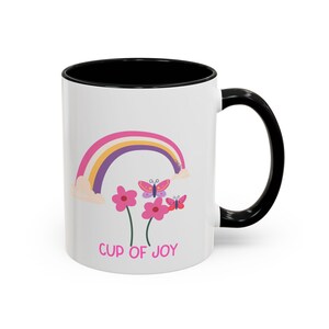 Accent Coffee Mug, 11oz - coffee lover in summer, Unique Two-Tone Coffee Mug - Custom Accent 11oz Cup with Comfortable Handle