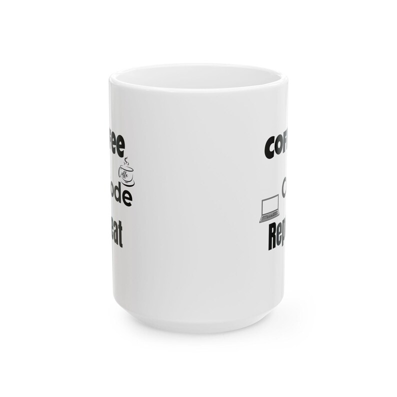 Coffee Code Repeat Mug Programmer Gift, Coding Coffee Lover Cup, Developer Funny Mug, Tech Geek Minimalist Coder Gift image 6