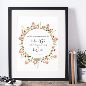 Christian Wedding Digital Download, Wall Art Print, God of love, Bible Art Print, Bible Verse, Scripture Print, Graduation Wall Art
