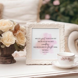 God Does Wonders Bible Verse Print: Christian Wall Art (Digital Download)