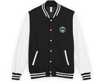 MADFROG Letterman Jacket | Black and White Varsity Style