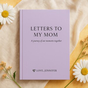 Diario personalizado de tapa dura, cartas a mi mamá, regalo para mamá, libro de recuerdos, recuerdo, Día de la Madre, diario inspirador mate.