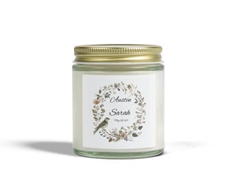 Candele profumate personalizzate, cera di cocco e albicocca personalizzata, regali per lei, decorazioni per la casa, bomboniere, relax