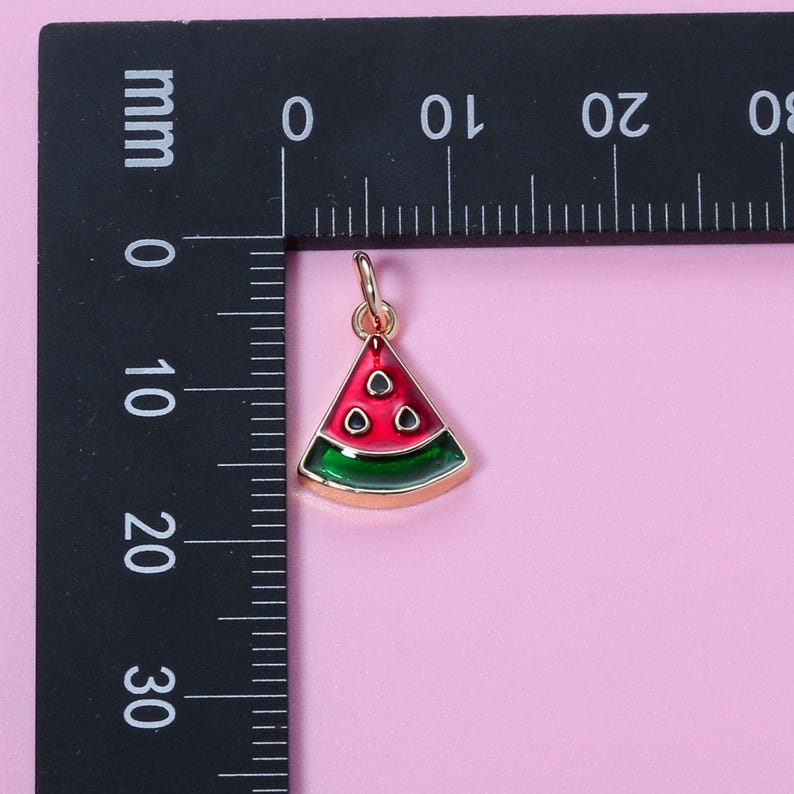 Watermelon Pendant,18k Gold Fruit Charm,summer Inspiration Jewelry ...