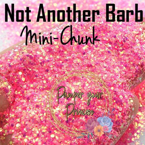 1oz Mini-Chunk, Tumbler Glitter, Resin Glitter, Slime Glitter, Hot Pink Glitter, Neon Pink Glitter, Not ANOTHER BARB Mini-Chunk