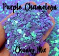 4oz Chunky Glitter, Chameleon Glitter, Purple Blue Glitter, Chunky Purple Glitter, Color Shift Glitter, PURPLE CHAMELEON Chunky