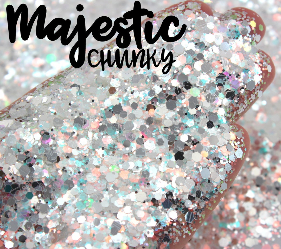 1oz Chunky Glitter, Polyester Glitter, PET Glitter, Wedding Glitter, White Glitter, See Note
