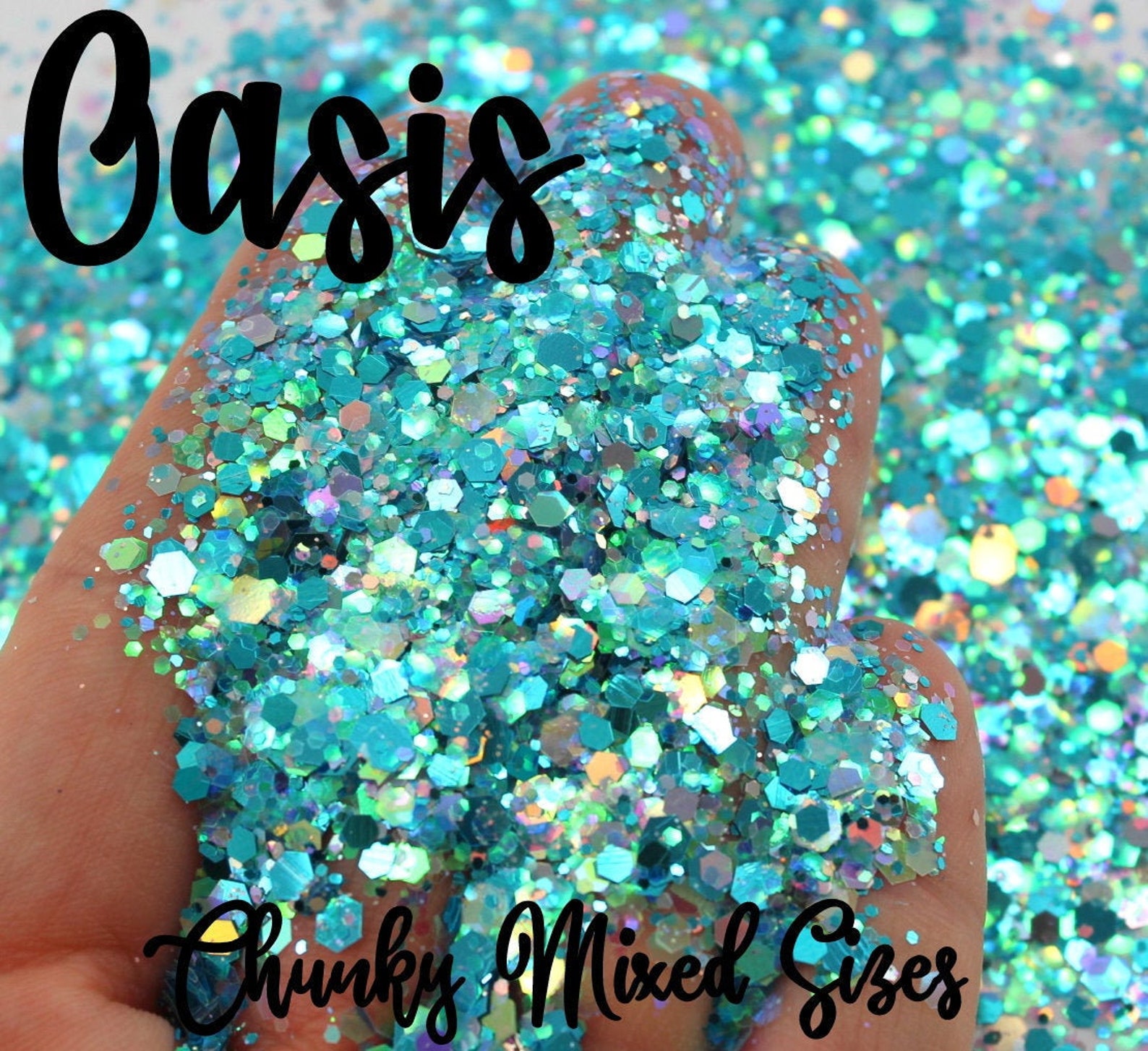 1oz Chunky Blend Glitter Mixed Size Chunky Mix Polyester Etsy