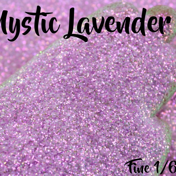 1oz Fine Glitter, 1/64" (.015 Hex) Size, Tumbler Glitter, Polyester Glitter, Lilac Glitter, Lavender Glitter, MYSTIC LAVENDER