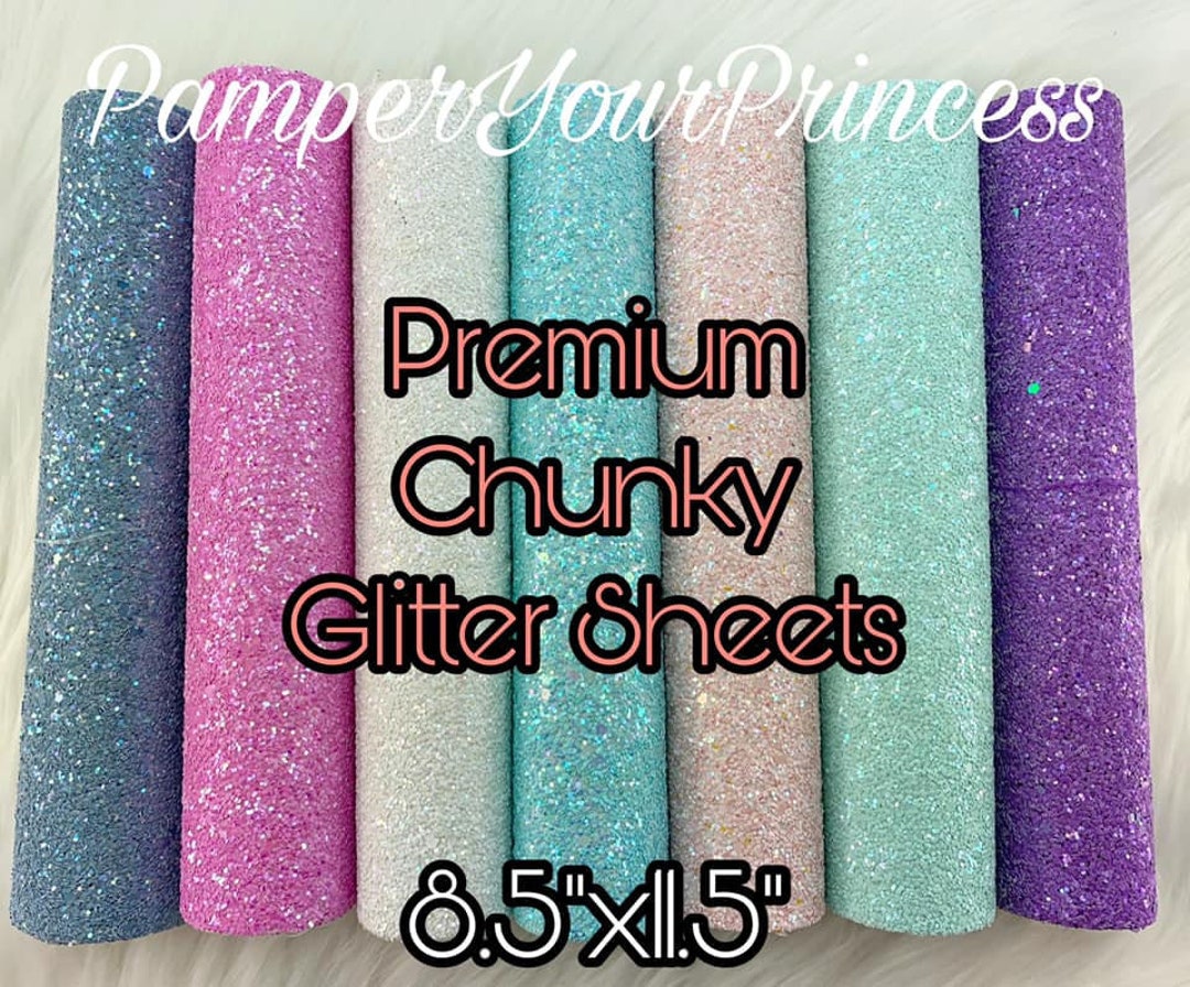 Premium Chunky Glitter Sheets 8x11.5 Etsy
