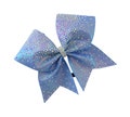 1pc Lt Blue Cheer Bow, Full Glitter Ribbon with Rhinestones, Hairbow, Hair Bow, Glitter Hairbow, Cheer Bow, Light Blue Shift