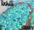 1oz Chunky Blend Glitter, Mixed Size Chunky Mix, Polyester Glitter Mixes, Tumbler Glitter, Aqua Glitter, TAHITI Chunky