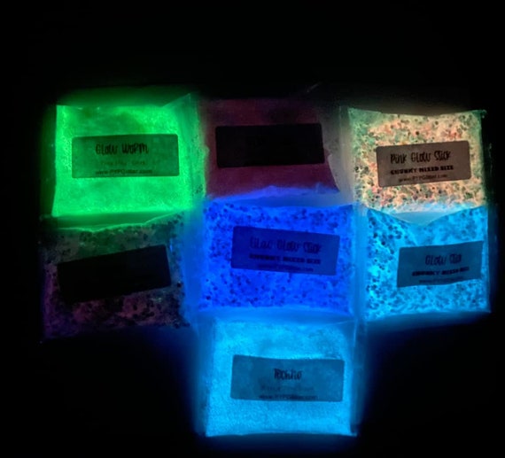 SALE / 7oz GLOW Glitter, Glow In The Dark Glitter, Glitter Grab Bag, Fine  Glow Glitter, Chunky Glow Glitter, 7oz GLOW