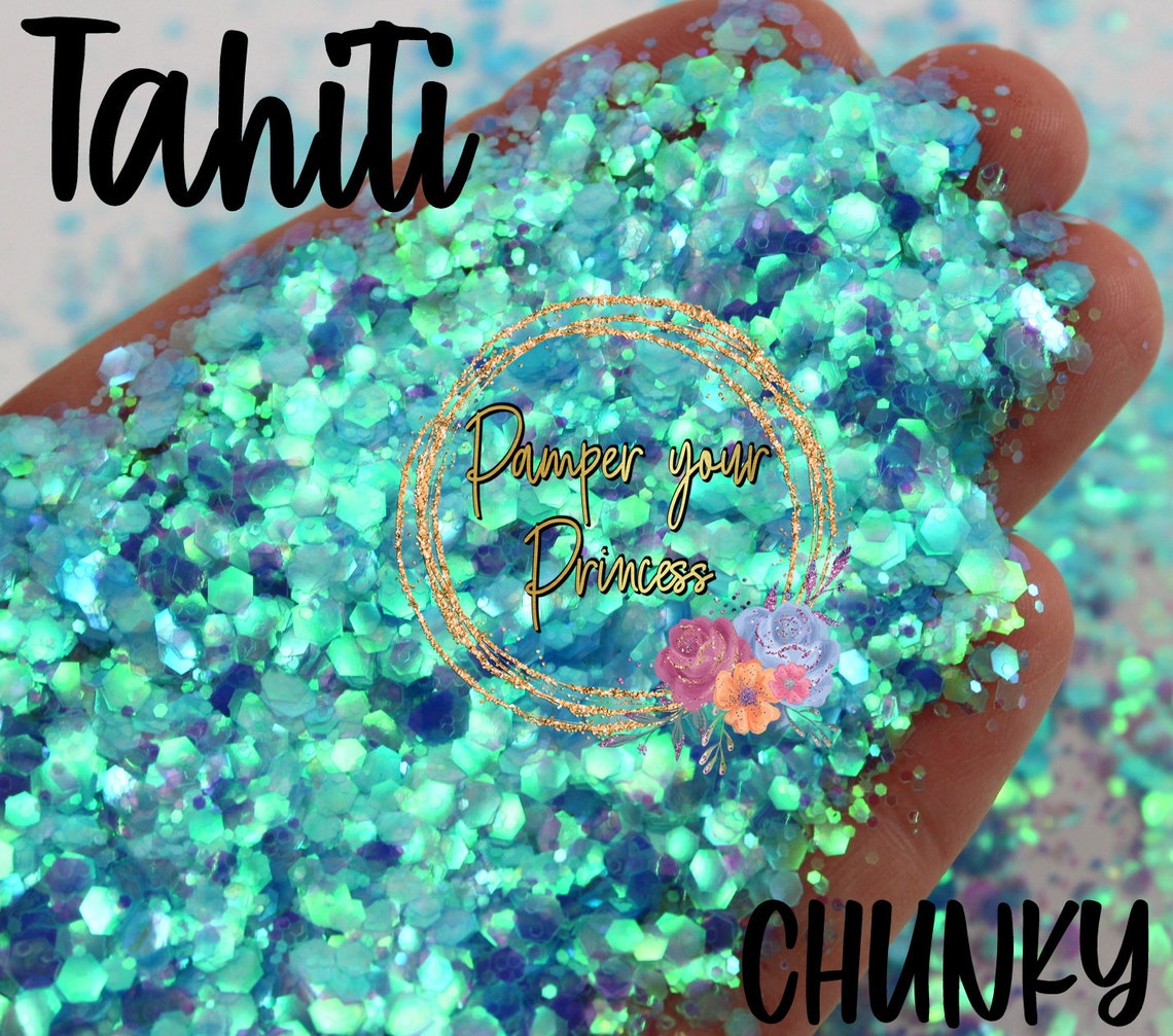 1oz Chunky Blend Glitter Mixed Size Chunky Mix Polyester Etsy