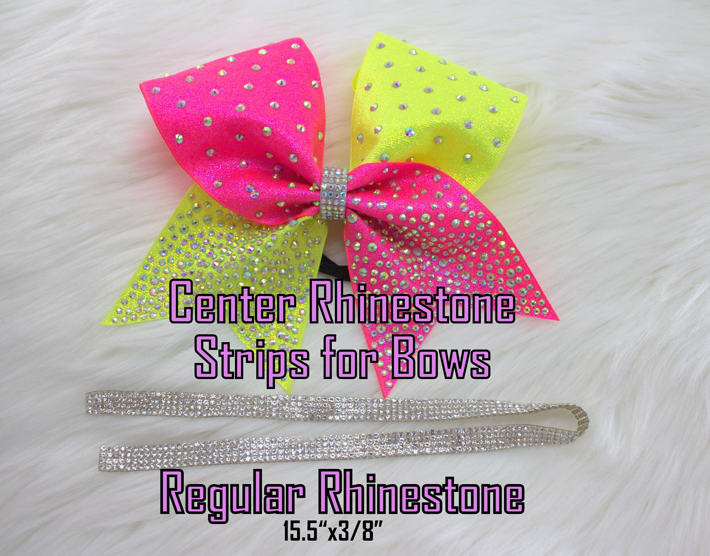 Center Rhinestone Strips for Bows of All Styles Clear Rhinestone