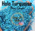 4oz Mini-Chunk, Mini Chunky Glitter, Holographic Glitter, Mini Chunky Turquoise Glitter, Turquoise Glitter, HOLO TURQUOISE Mini-Chunk