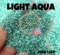 4oz Fine 1/64" Loose Glitter, Fine Aqua Glitter, LIGHT AQUA Fine