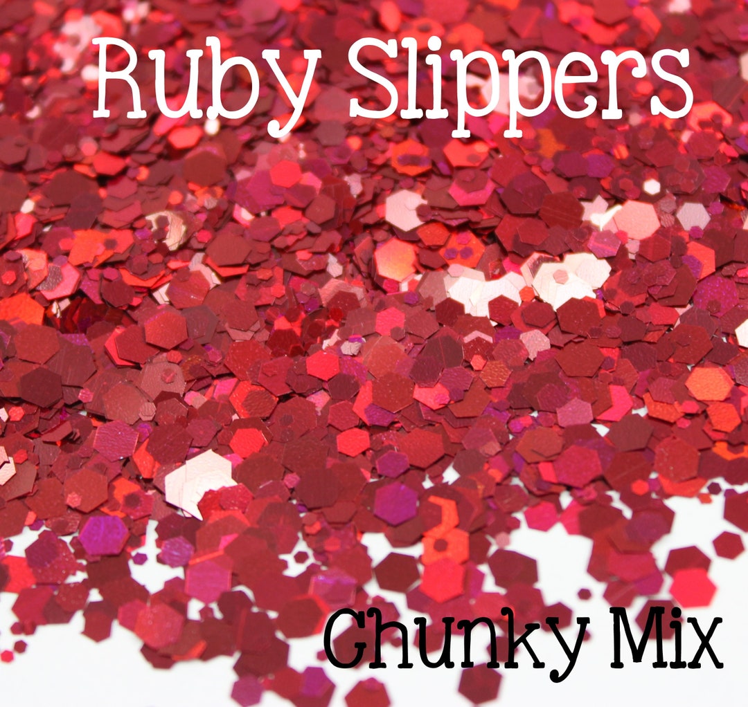 1oz Chunky Blend Glitter Mixed Size Chunky Glitter Ruby Red Etsy