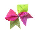 1pc Cheer Bow Hair Bow Hairbow Cheer Bow Dance Bow Competition Bow Glitter Cheer Bow Rhinestone Neon Pink and Neon Yellow Tik Tok Bow
