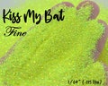 1oz  Fine 1/64" Loose Glitter, Shimmer Glitter, Sold By The Ounce, Softball Glitter, Neon Yellow Glitter, KISS My BAT