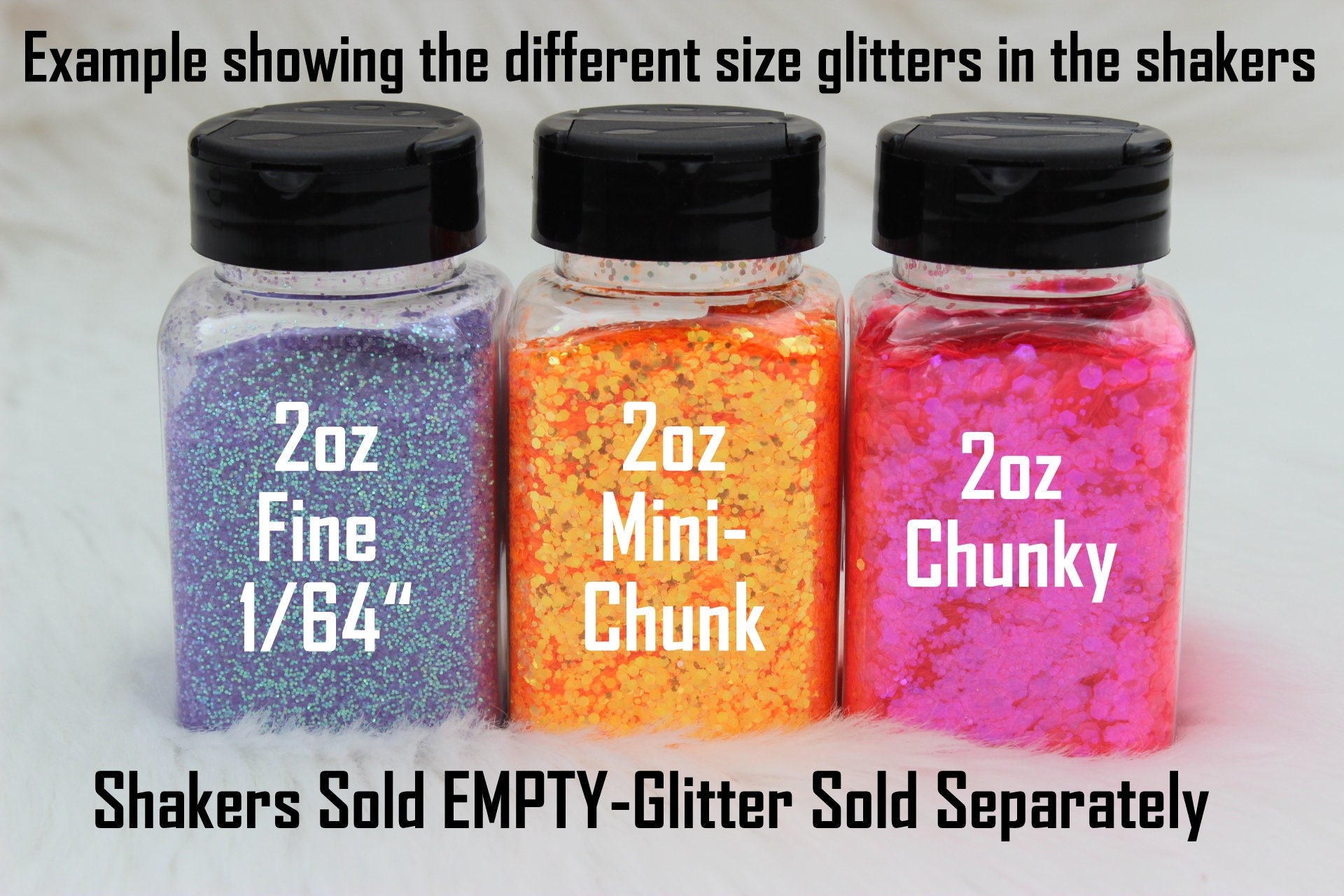 Glitter 4 Oz EMPTY Clear Shaker Bottle for Your Loose Glitter 