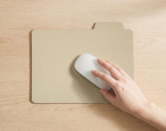 Muismat in de vorm van een map • Computermap-icoon • Minimalistische muismat