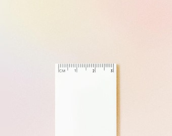 Kurzes Lineal • Minimalistisches 3 cm Lineal • Kurzseitiges Lineal