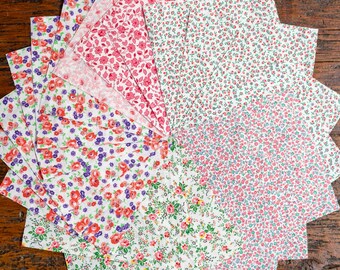 Vintage Fabric Charm Pack - Pink Florals