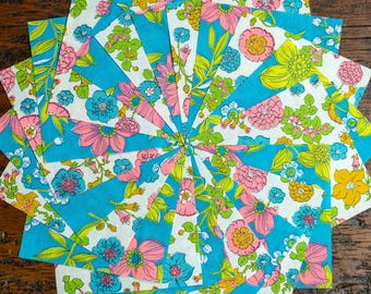 Vintage Fabric Charm Pack - Neon Florals
