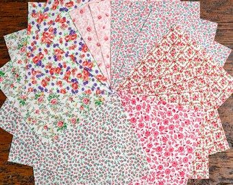 Vintage Fabric Charm Pack - Pink Florals