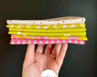 Ruby Star Society LoFi Linens FQ Bundle - the Green Apple Bundle / CITRON Colorway